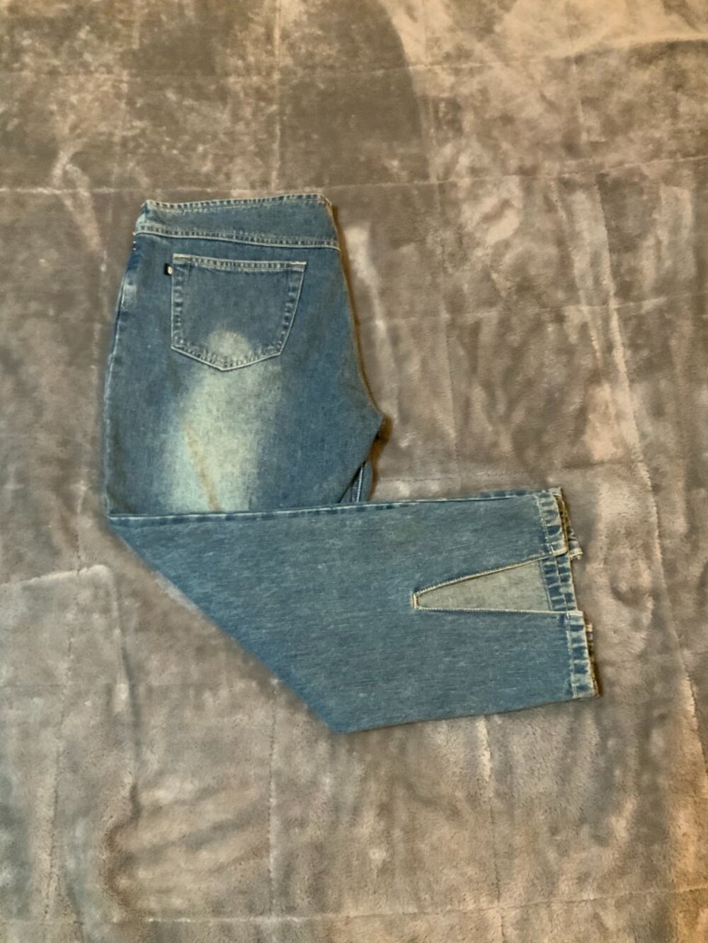 Vintage Quizz New York Women's Juniors Size 9/10 Cropped Blue Jeans (1270)